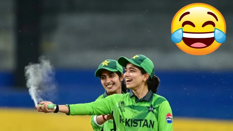 Fatima Sana Women’s World Cup 2025 India vs Pakistan मैच के दौरान मैदान पर insect spray करती हुईं